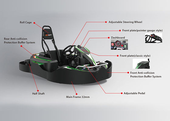 l'adulto dell'interasse di 1050mm va Karting 3000RPM ha motorizzato i go-kart